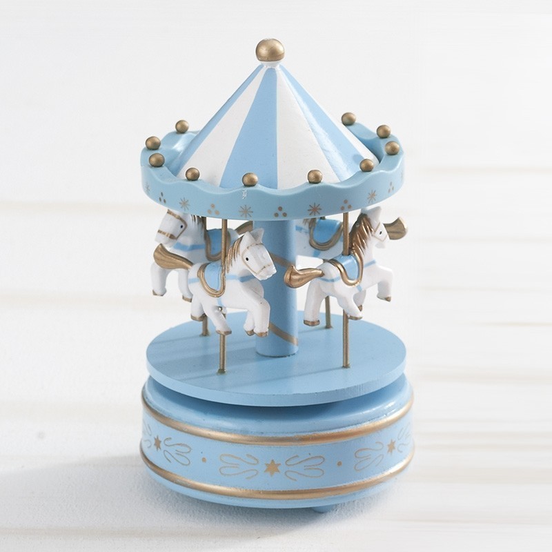 Christening favor – Wooden Musical Carousel - 2